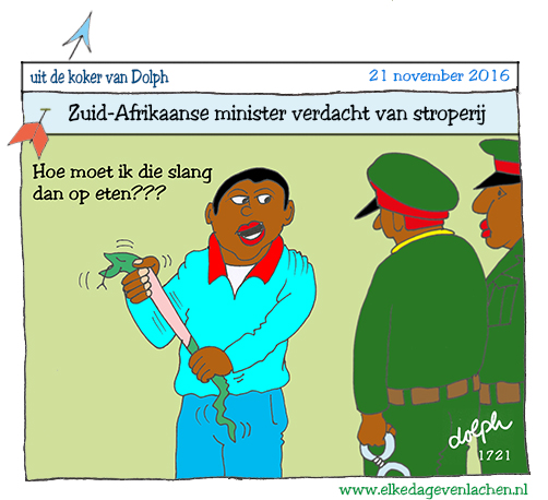 zuid-afrikaanse minister verdacht van stroperij